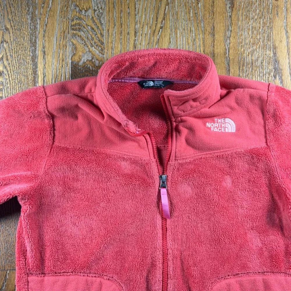 The North Face Girls Osito Fleece Jacket Pink Coral Full Zip XL 18 Gorpcore